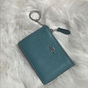 Coach Blue Leather Key Holder